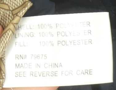 Michael Kors Women's Blue Quilted Hooded Mid-Length Jacket Size S