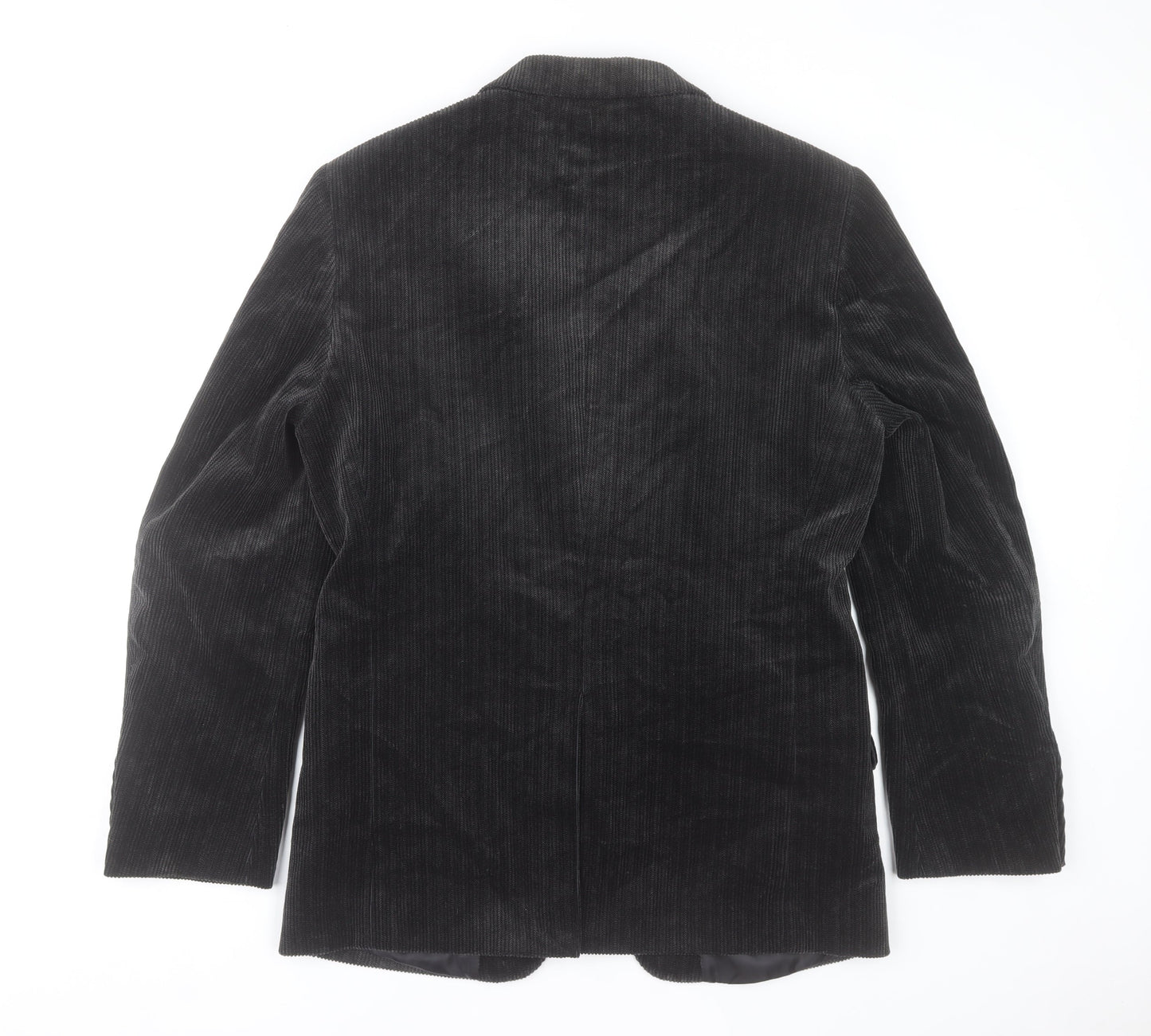 H&M Men’s Black Corduroy 38R Regular Fit Two-Button Blazer