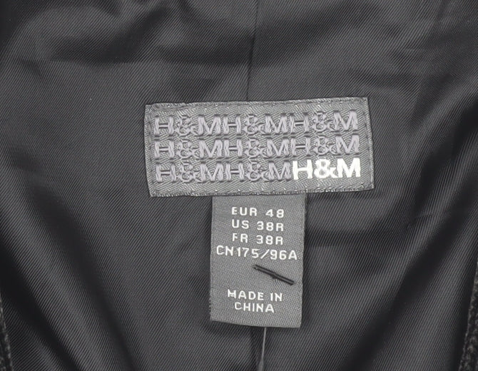 H&M Men’s Black Corduroy 38R Regular Fit Two-Button Blazer