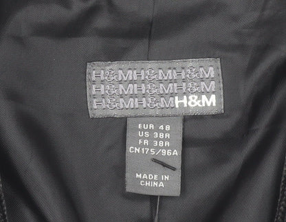 H&M Men’s Black Corduroy 38R Regular Fit Two-Button Blazer