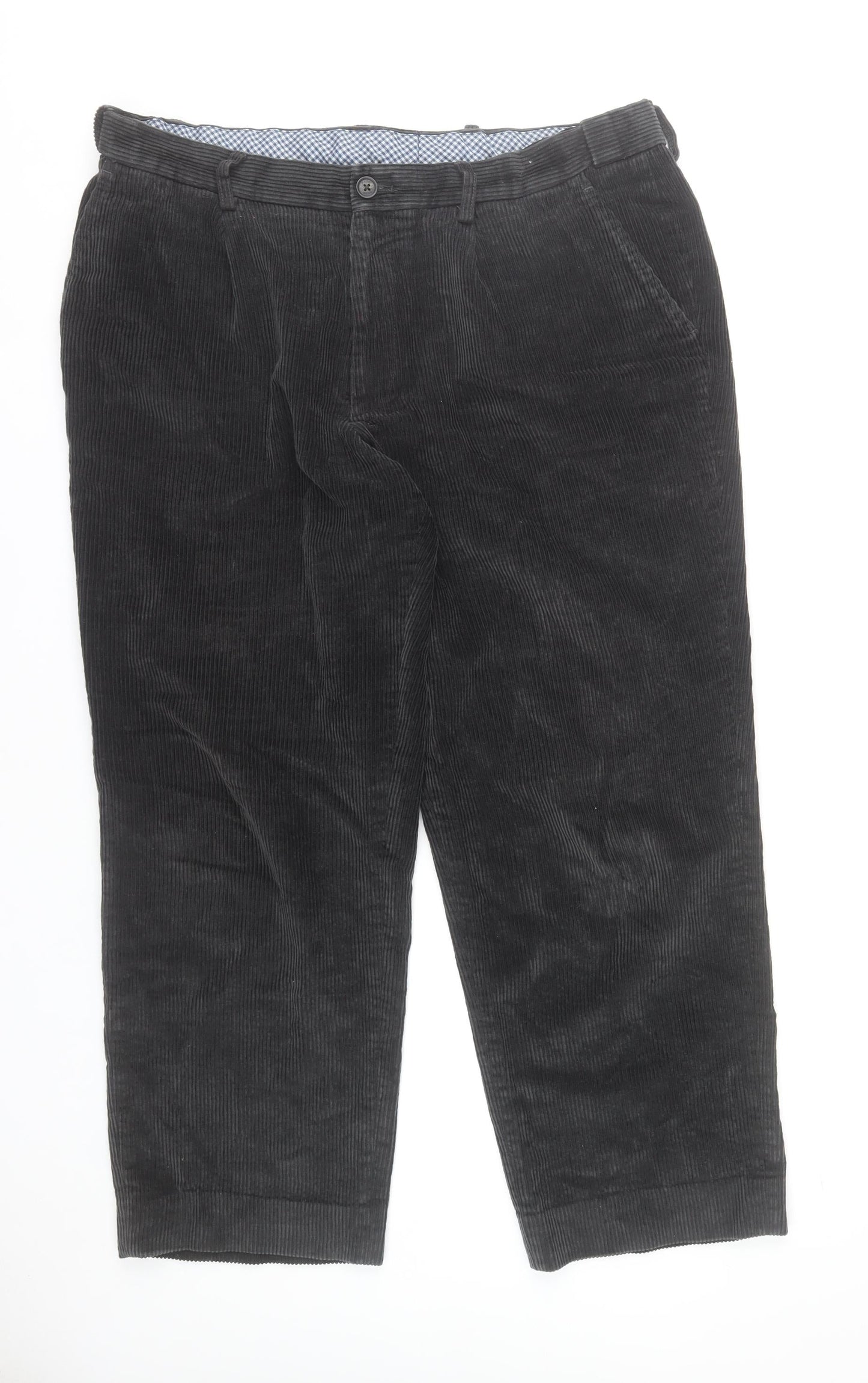 Maine New England Men's Black Corduroy Chino Trousers 38S