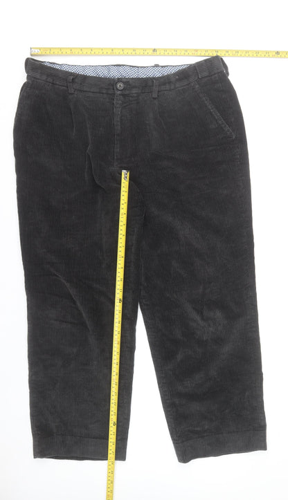 Maine New England Men's Black Corduroy Chino Trousers 38S