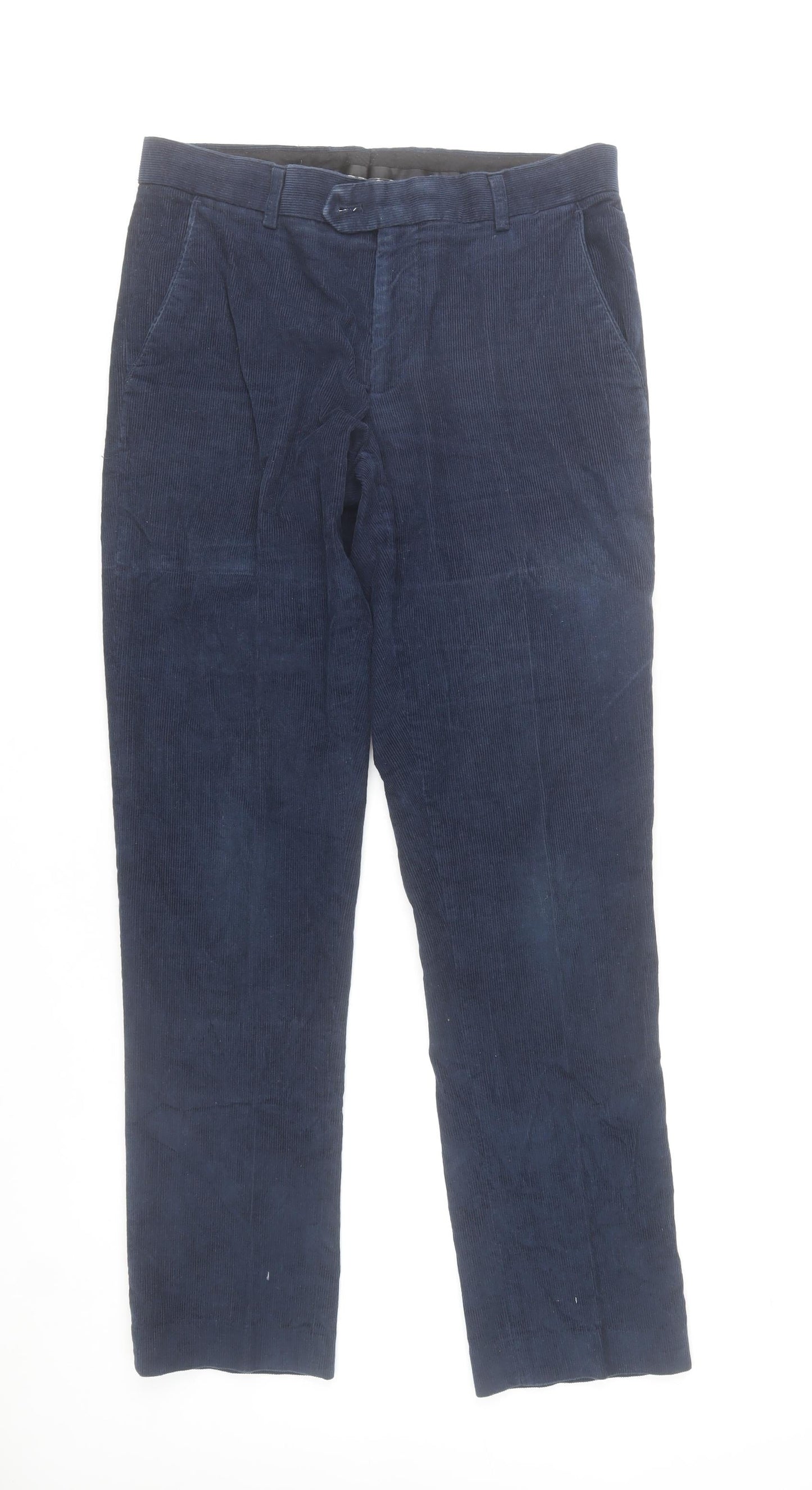 Stefano Conti Men's Blue Corduroy Chino Trousers Size 34 Regular