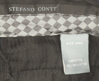 Stefano Conti Men's Blue Corduroy Chino Trousers Size 34 Regular