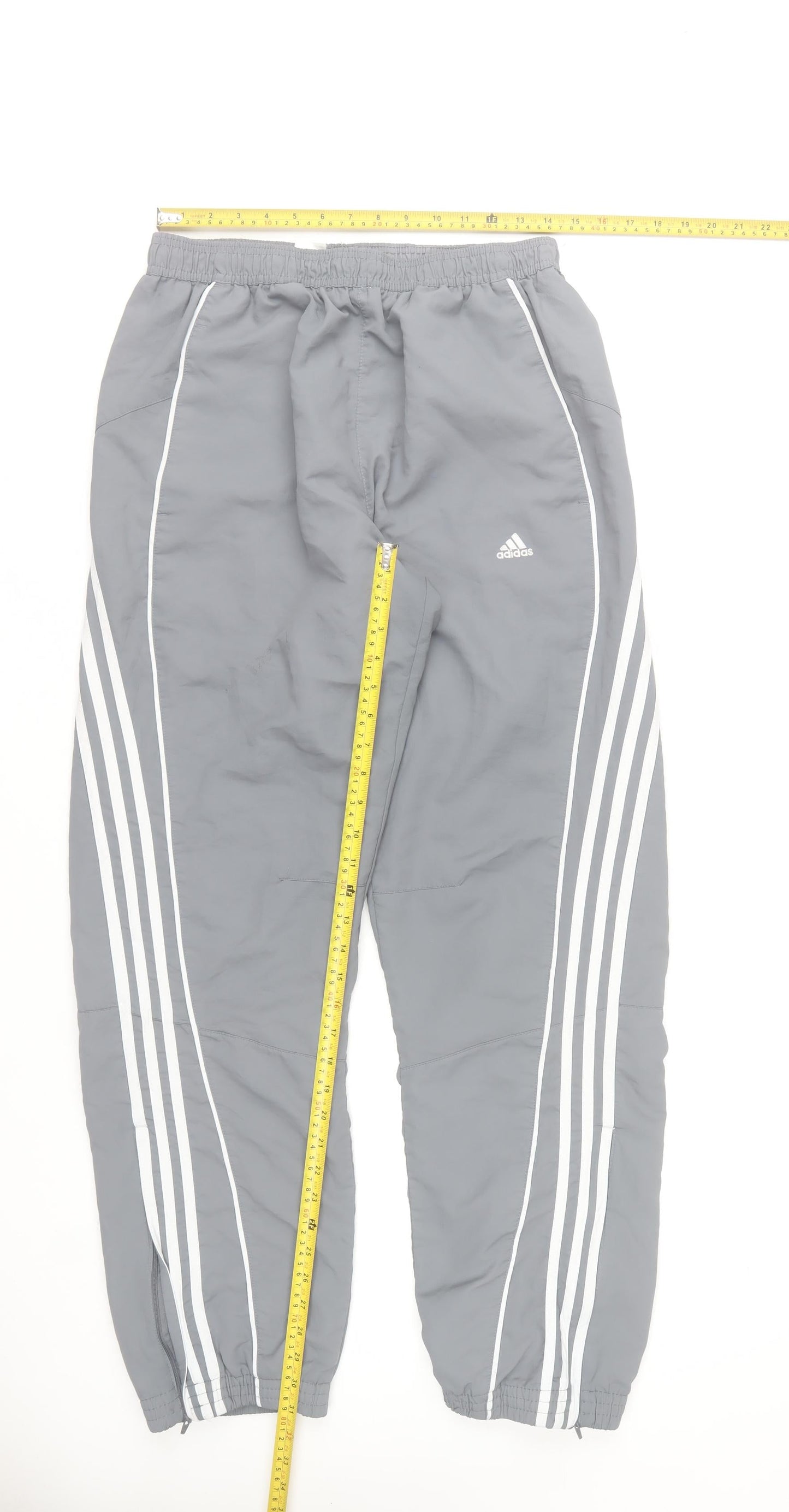 adidas Men Grey Regular Fit Lightweight Joggers with Ankle Zips