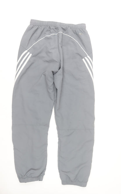 adidas Men Grey Regular Fit Lightweight Joggers with Ankle Zips