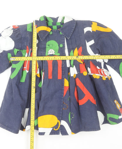 Poppy Ltd Multicoloured Alphabet Print Cotton Baby Coat 18 Months