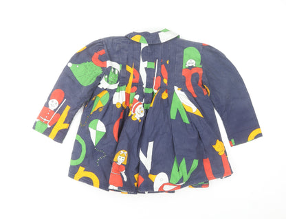 Poppy Ltd Multicoloured Alphabet Print Cotton Baby Coat 18 Months