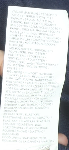 Puma Women's Navy Pullover Hoodie Small Cotton Blend Logo Sweatshirt