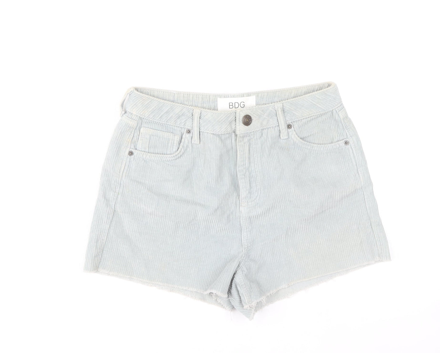 BDG Women Blue High Rise Cut-Off Corduroy Shorts Size 10