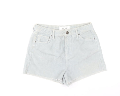 BDG Women Blue High Rise Cut-Off Corduroy Shorts Size 10