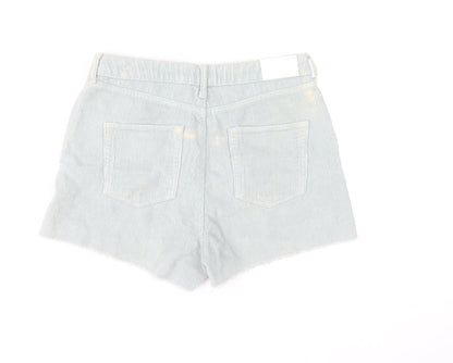 BDG Women Blue High Rise Cut-Off Corduroy Shorts Size 10