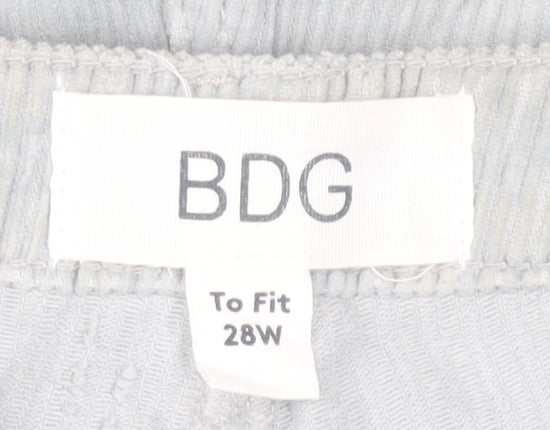 BDG Women Blue High Rise Cut-Off Corduroy Shorts Size 10
