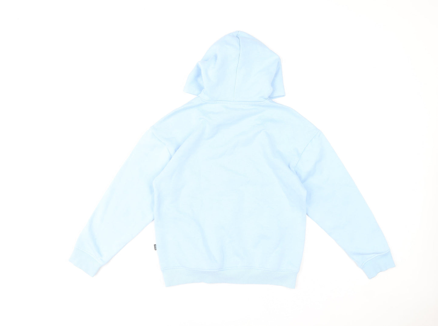 Puma Girls Blue Pullover Hoodie 11-12 Years Graphic Logo Fleece Sweatshirt