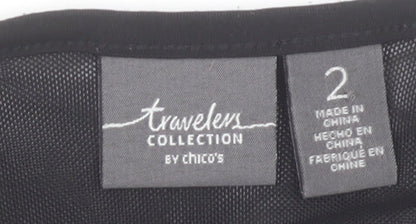 Chico’s Women’s Black Open-Knit Long Cardigan Size 16