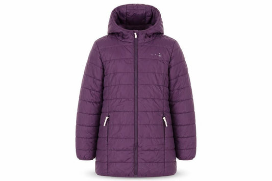 Peter Storm Girls Purple Hooded Puffer Jacket 11-12 Years Lined Mid-Length