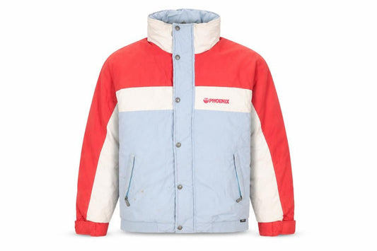 Phoenix Women's Blue Red Ski Puffer Jacket S Winter Retro Outdoor