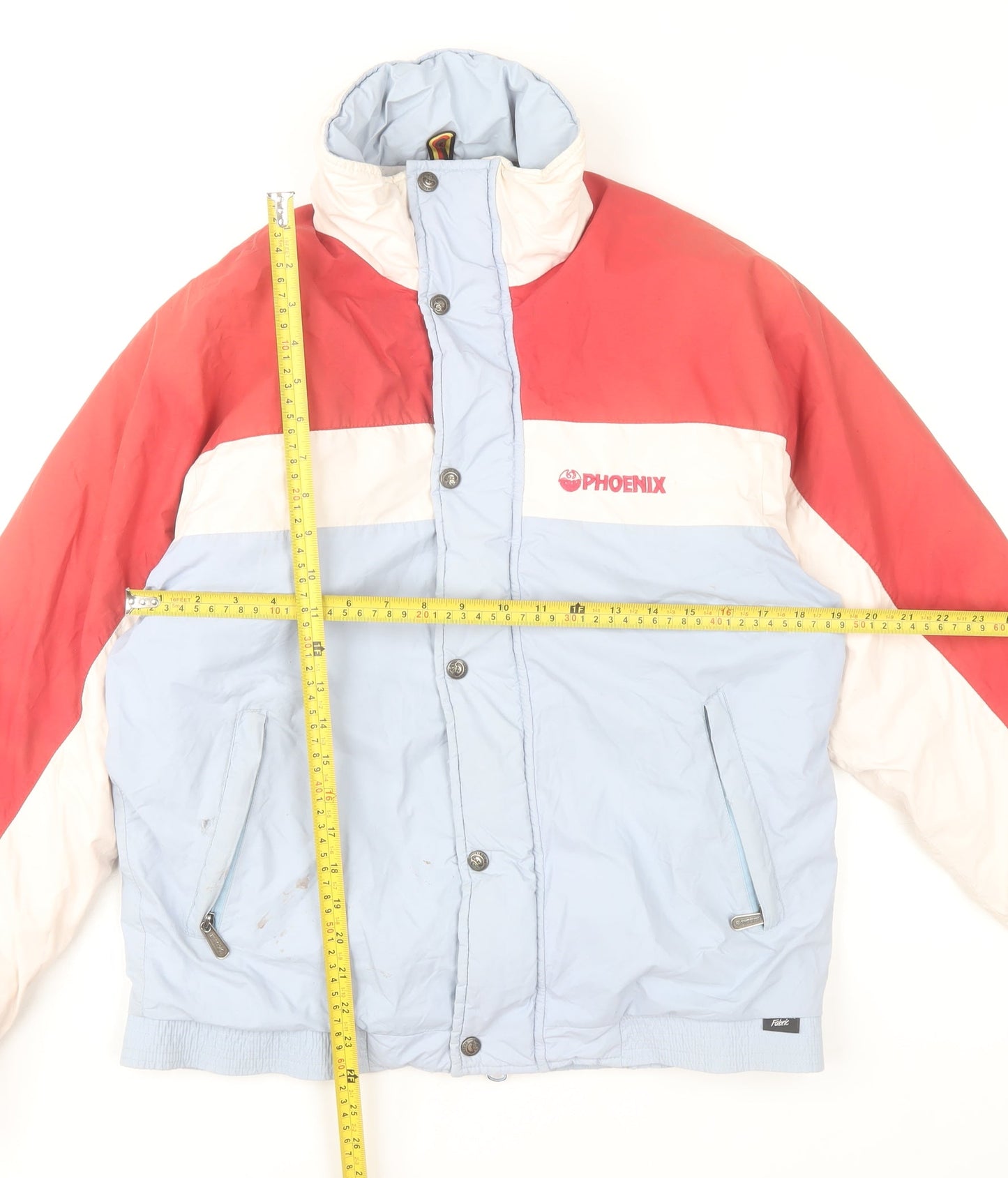 Phoenix Women's Blue Red Ski Puffer Jacket S Winter Retro Outdoor