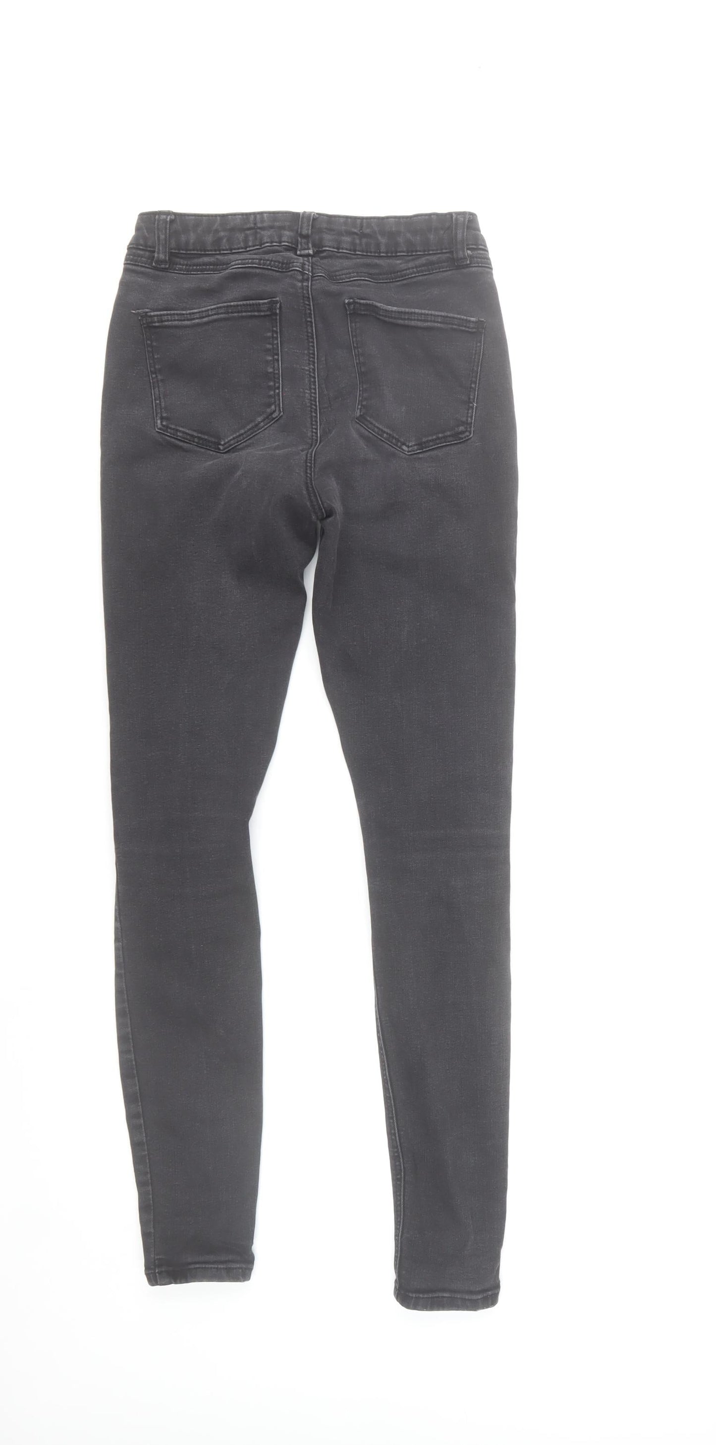 Denim Co. Womens Black Skinny Distressed Jeans Size 6 Slim Fit