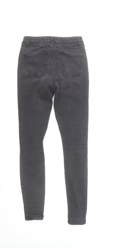 Denim Co. Womens Black Skinny Distressed Jeans Size 6 Slim Fit
