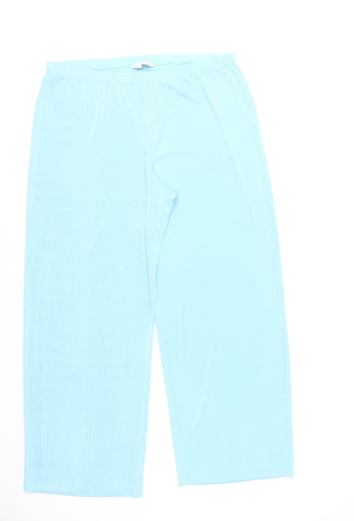 Heather Valley Women’s Blue Velour Stretch Trousers Size 20-22