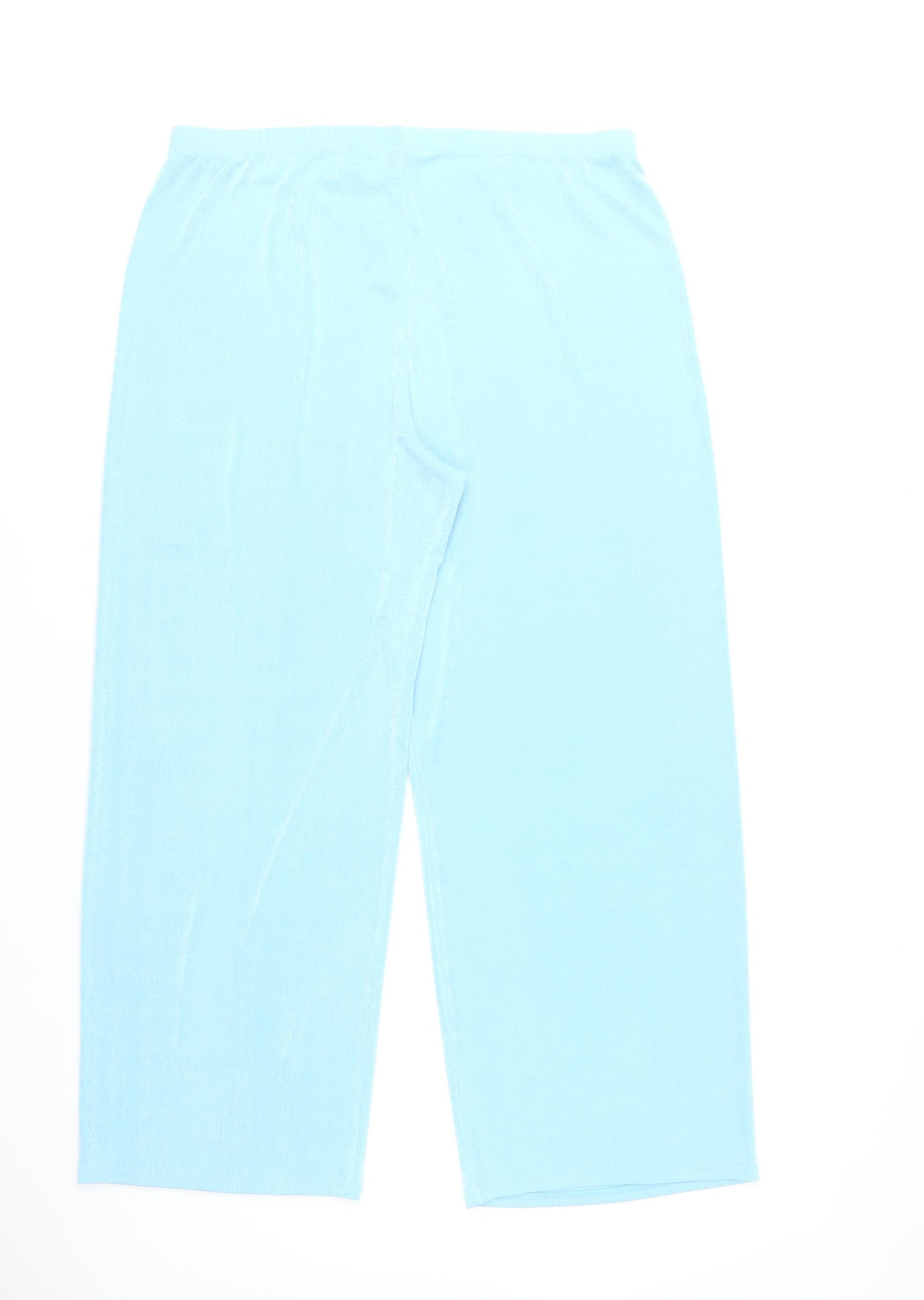 Heather Valley Women’s Blue Velour Stretch Trousers Size 20-22