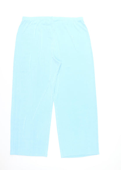 Heather Valley Women’s Blue Velour Stretch Trousers Size 20-22