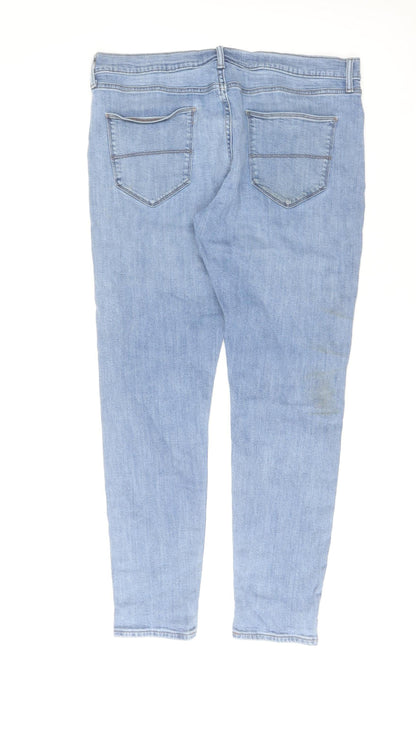 Marks and Spencer Men's Blue Skinny Denim Jeans 36W 31L