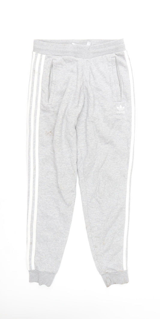 Adidas Mens Grey Jogger Sweatpants Size S Elastic Waist Casual