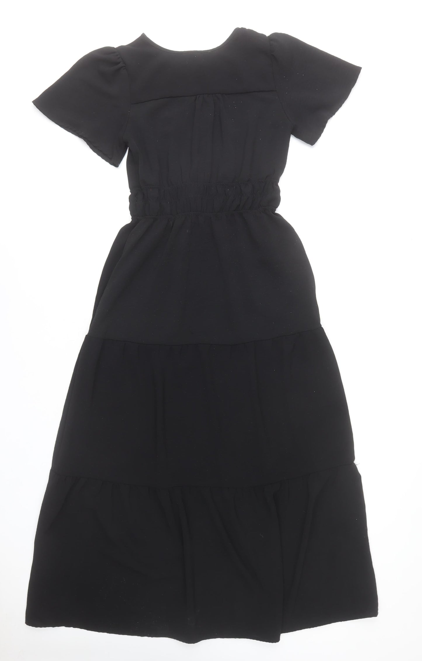 Monteau Los Angeles Women Black Midi A-Line Dress Size M
