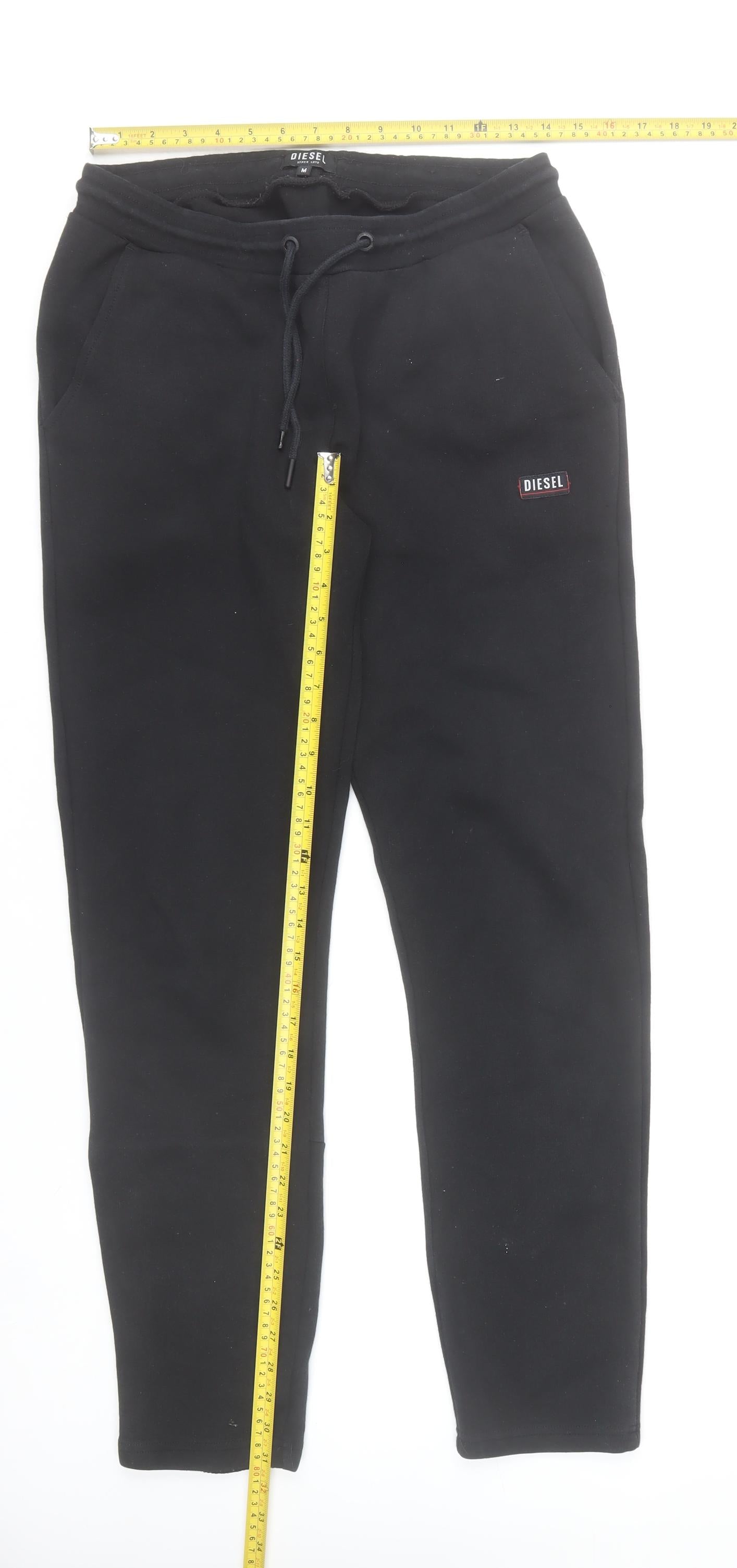 Diesel Men's Black Jogger Sweatpants M Regular Fit Cotton Blend