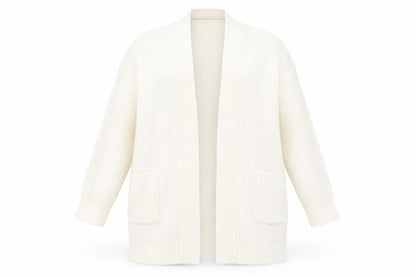 Zara Women's Ivory Chunky Knit Open Cardigan Size 12
