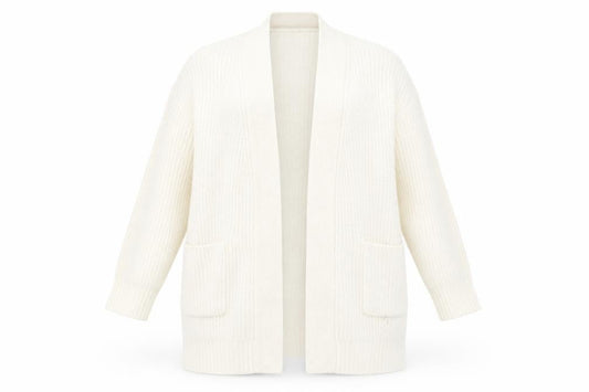 Zara Women's Ivory Chunky Knit Open Cardigan Size 12