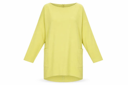 Kate Plum Women's Yellow XL Shift Dress with Pockets