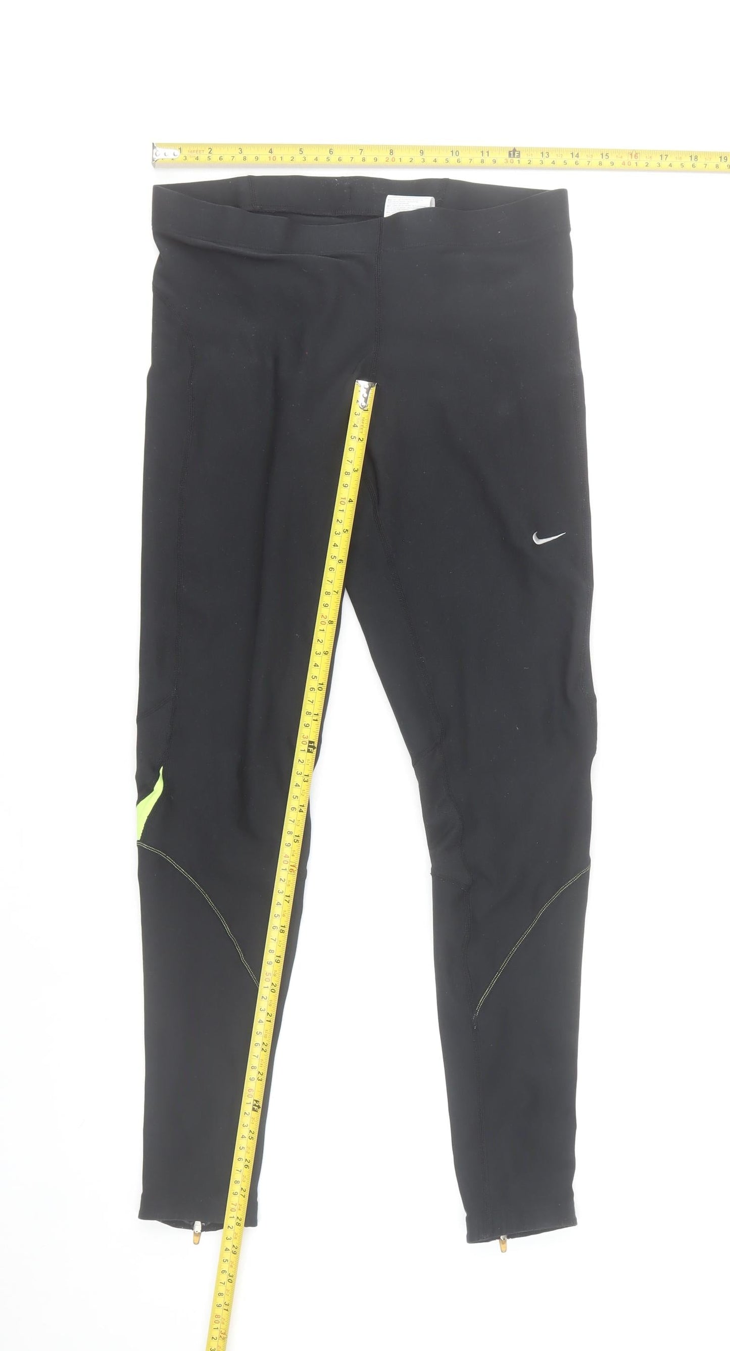 Nike Women's Black Fit Dry Running Leggings UK 12-14