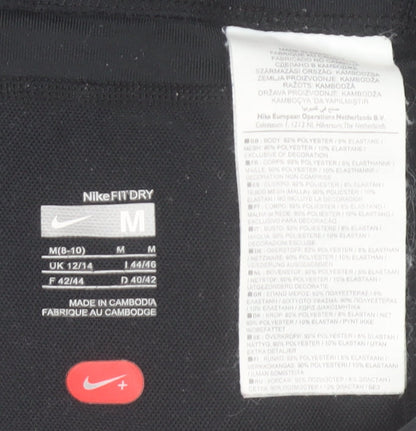 Nike Women's Black Fit Dry Running Leggings UK 12-14