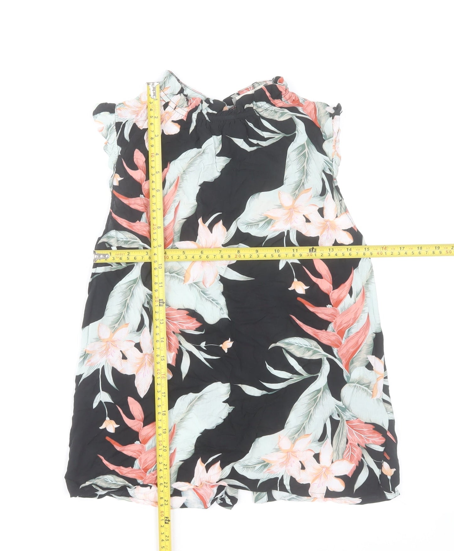 Oasis Womens Multicoloured Floral Sleeveless Tunic Blouse UK 10