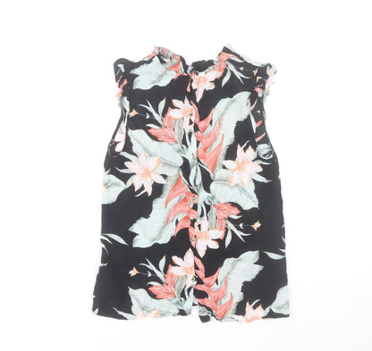 Oasis Womens Multicoloured Floral Sleeveless Tunic Blouse UK 10