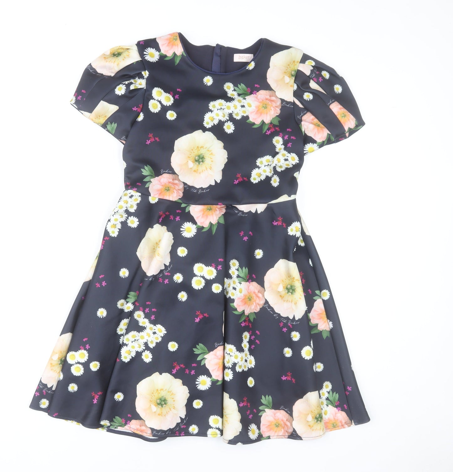 Ted Baker Teens Multicoloured Floral Fit & Flare Dress Size 12