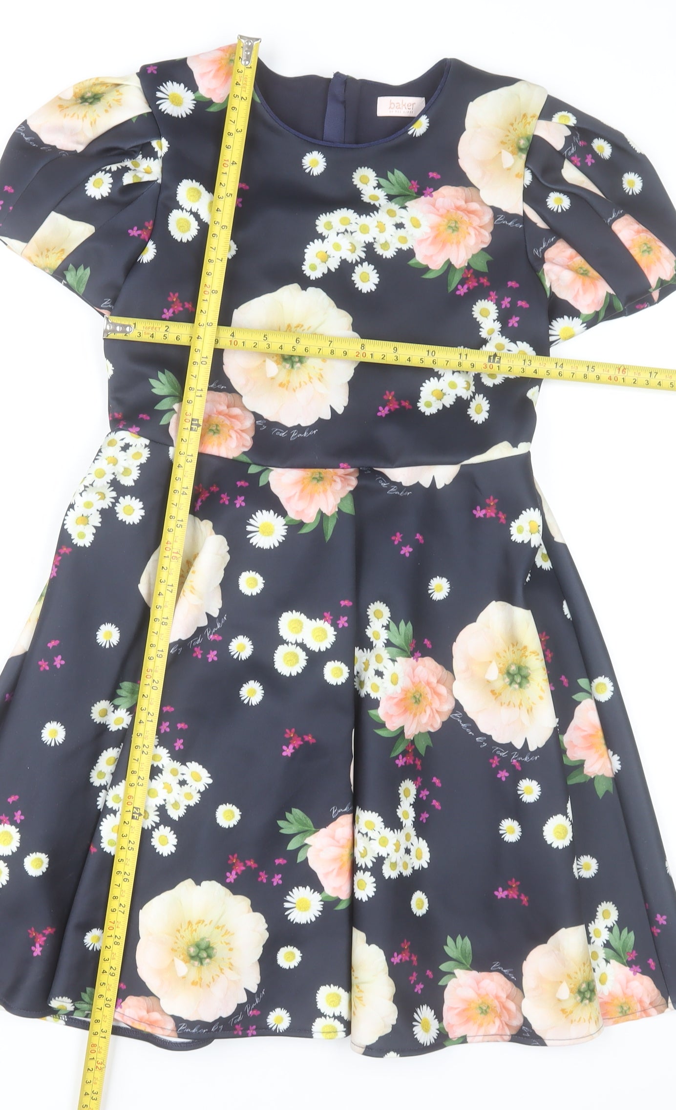 Ted Baker Teens Multicoloured Floral Fit & Flare Dress Size 12