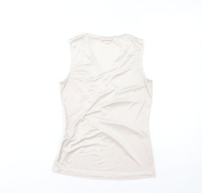 Jasper Conran Women’s Beige Wrap Sleeveless Blouse Size 10