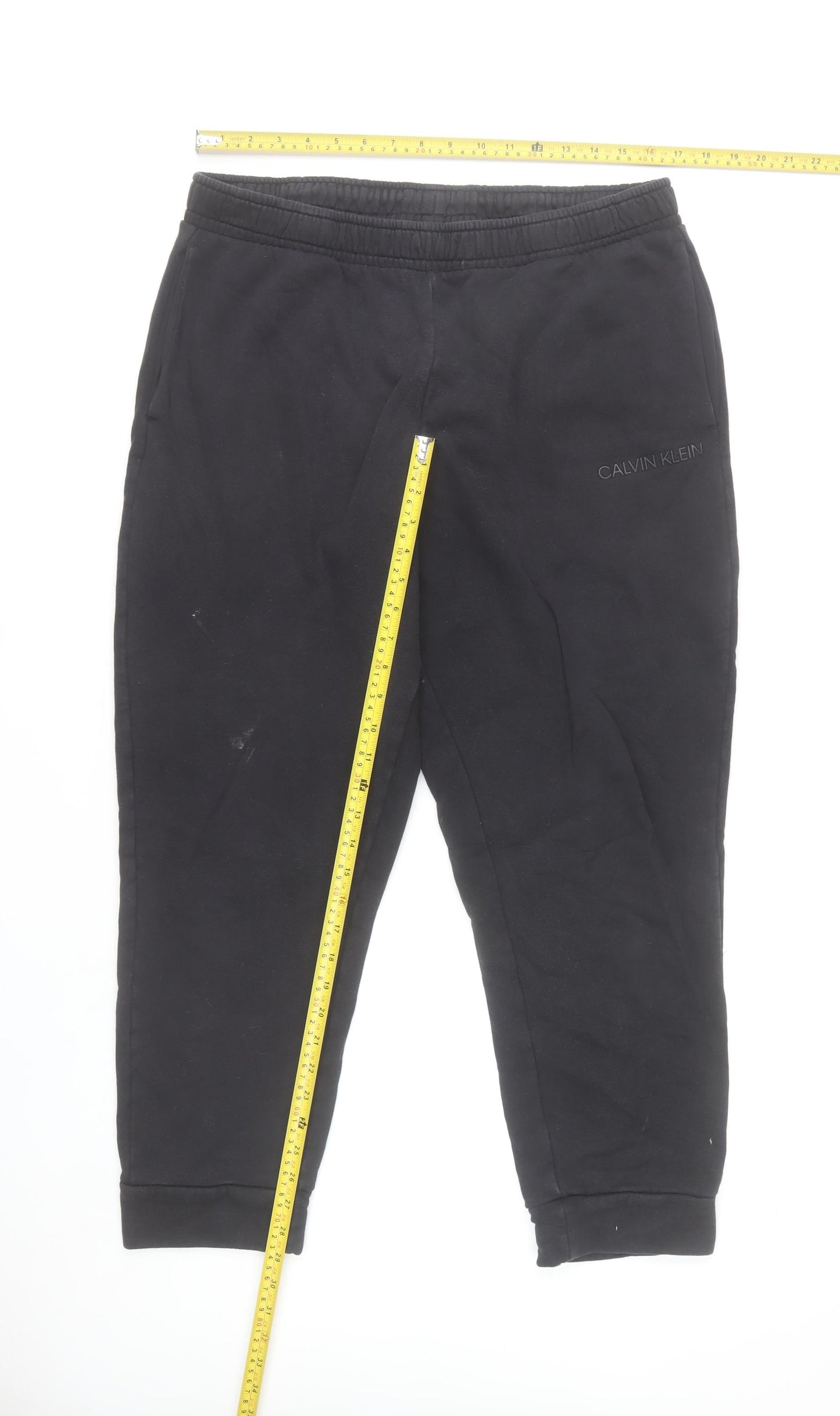 Calvin Klein Men's Black Jogger Trousers XL Cotton Blend