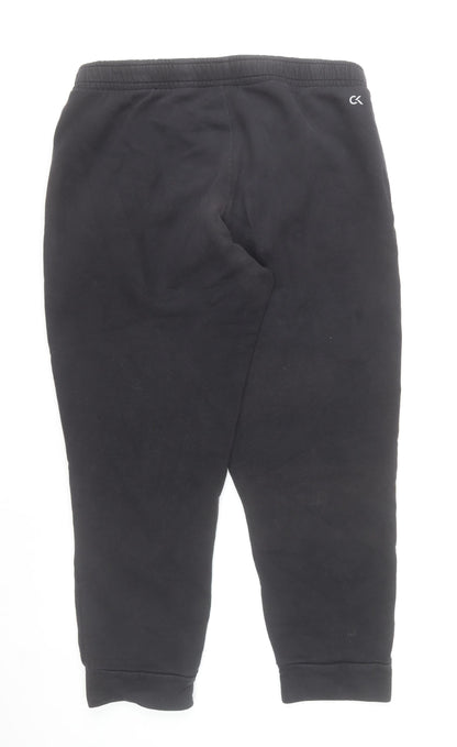 Calvin Klein Men's Black Jogger Trousers XL Cotton Blend