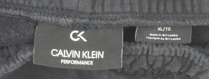 Calvin Klein Men's Black Jogger Trousers XL Cotton Blend