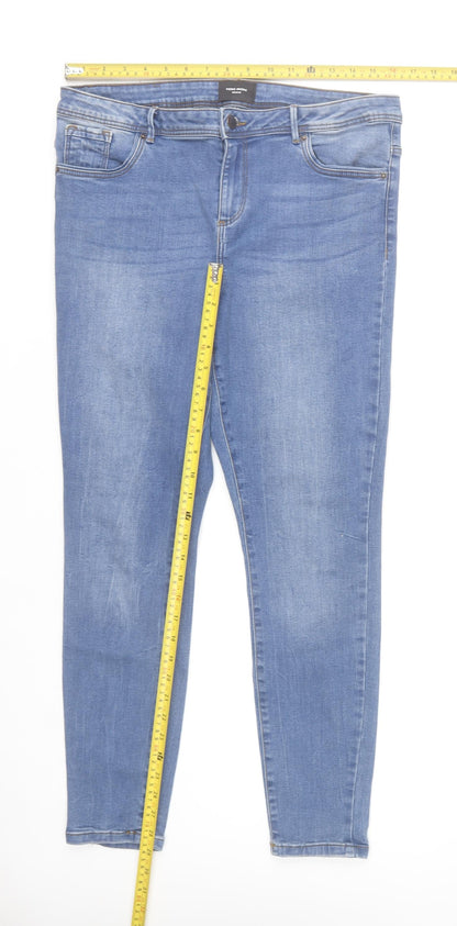 Vero Moda Women Blue Skinny Denim Jeans Size XL 30in Waist