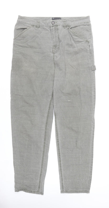 ASOS Design Men's Grey Cargo Trousers Size 34 Regular Fit