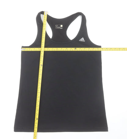 Adidas Womens Black Climalite Racerback Tank Top Size M 12-14