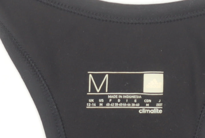 Adidas Womens Black Climalite Racerback Tank Top Size M 12-14