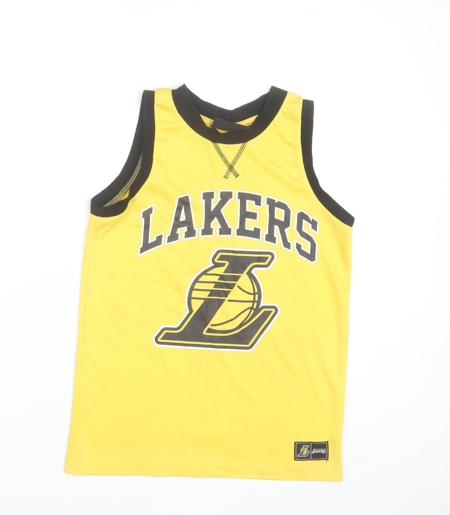 NBA Boys Yellow Basketball Tank Top 11-12 Years Jersey Style