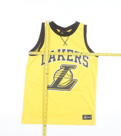 NBA Boys Yellow Basketball Tank Top 11-12 Years Jersey Style